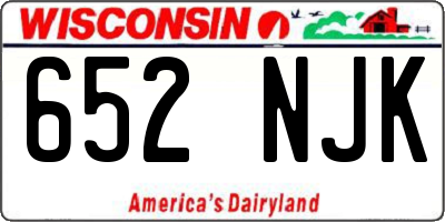 WI license plate 652NJK