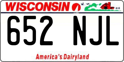 WI license plate 652NJL