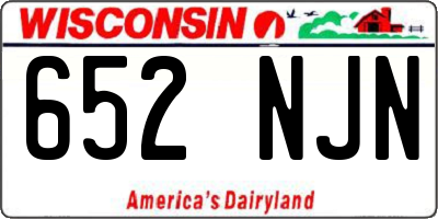 WI license plate 652NJN