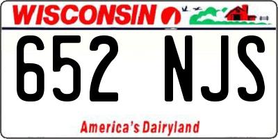 WI license plate 652NJS