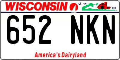 WI license plate 652NKN