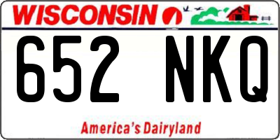 WI license plate 652NKQ
