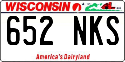 WI license plate 652NKS