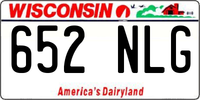 WI license plate 652NLG