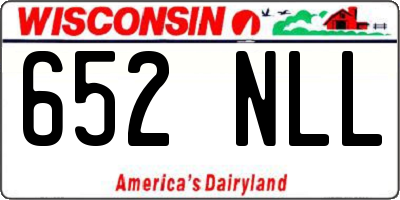 WI license plate 652NLL