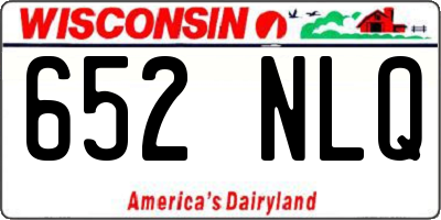 WI license plate 652NLQ