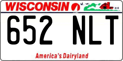 WI license plate 652NLT