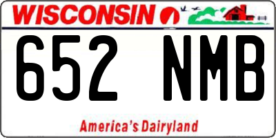 WI license plate 652NMB