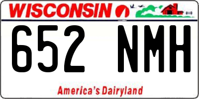WI license plate 652NMH