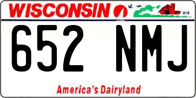 WI license plate 652NMJ
