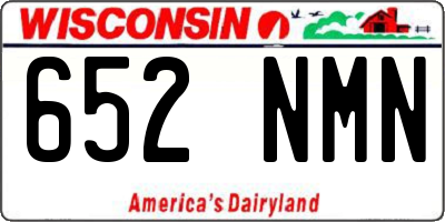 WI license plate 652NMN