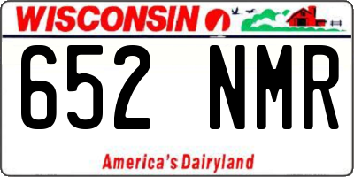 WI license plate 652NMR