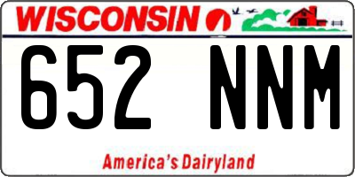 WI license plate 652NNM