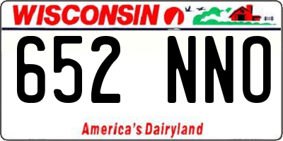 WI license plate 652NNO