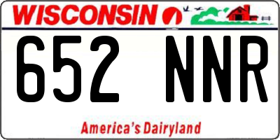 WI license plate 652NNR
