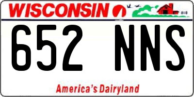 WI license plate 652NNS