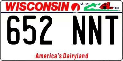 WI license plate 652NNT