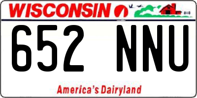 WI license plate 652NNU