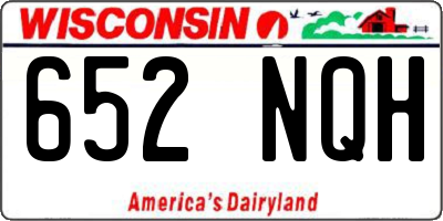 WI license plate 652NQH