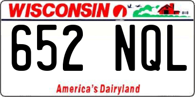 WI license plate 652NQL