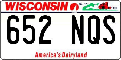 WI license plate 652NQS