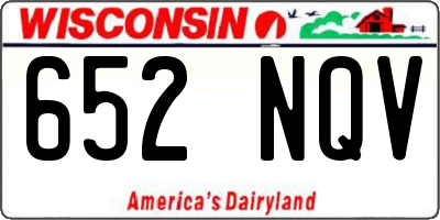 WI license plate 652NQV