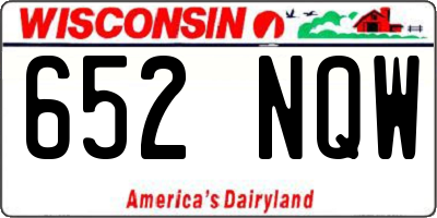 WI license plate 652NQW