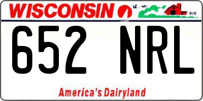 WI license plate 652NRL