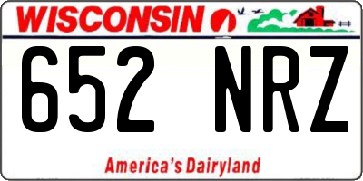 WI license plate 652NRZ