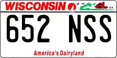 WI license plate 652NSS