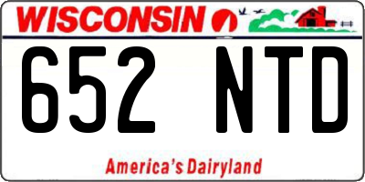 WI license plate 652NTD