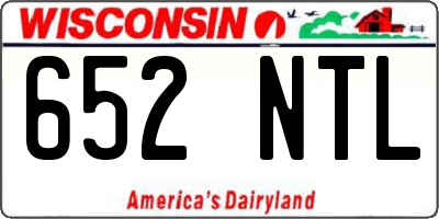 WI license plate 652NTL