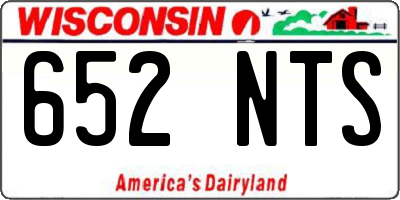 WI license plate 652NTS