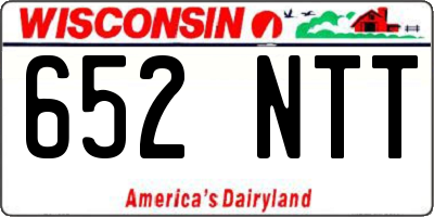 WI license plate 652NTT