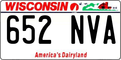 WI license plate 652NVA