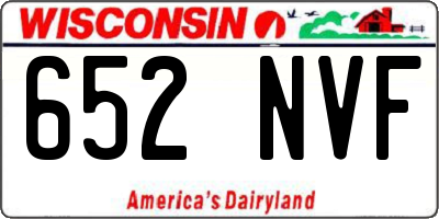WI license plate 652NVF