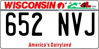 WI license plate 652NVJ