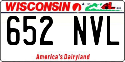 WI license plate 652NVL
