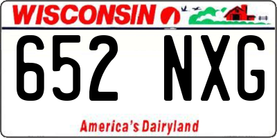 WI license plate 652NXG