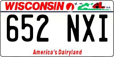WI license plate 652NXI