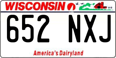 WI license plate 652NXJ