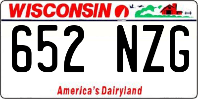WI license plate 652NZG