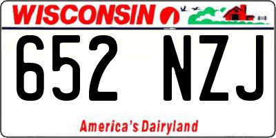 WI license plate 652NZJ