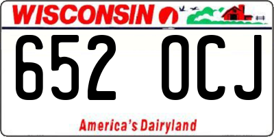 WI license plate 652OCJ