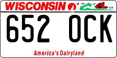 WI license plate 652OCK