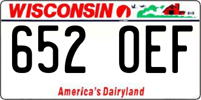 WI license plate 652OEF