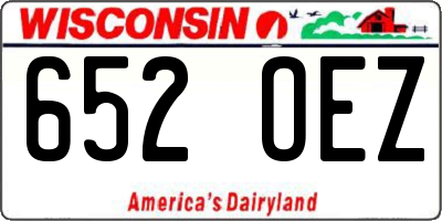 WI license plate 652OEZ