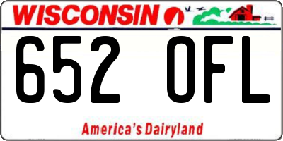 WI license plate 652OFL