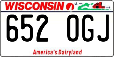 WI license plate 652OGJ