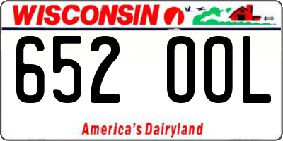 WI license plate 652OOL